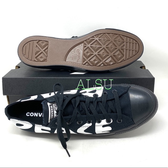 Converse Chuck Taylor Low Peace Print Black Womens - Picture 2 of 10